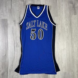 Vtg Salt Lake City Jersey Mens 48 Russell Athletic College Basketball #50 90s V